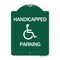 Signmission Designer Series Sign-Handicapped Parking, Green & White Aluminum Sign, 18" x 24", GW-1824-24629 A-DES-GW-1824-24629 - alternate 1